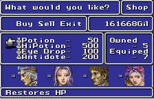 Final Fantasy 1 Shop